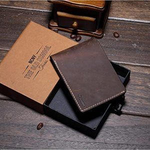 NCNY Old School Genuine Crazy Horse Leather Bifold Wallet